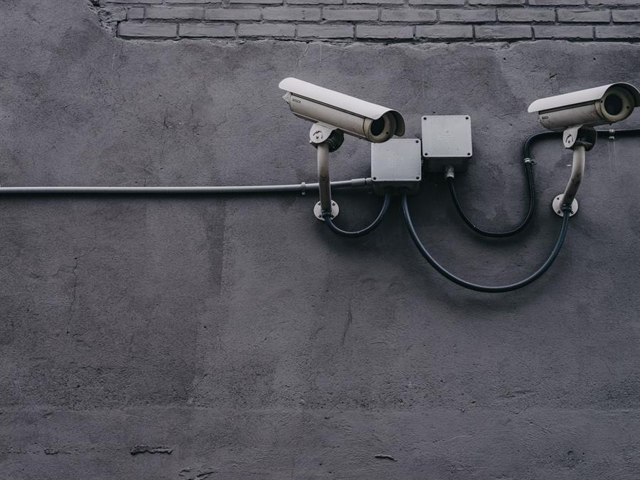 CCTV cameras mounted on an exterior wall