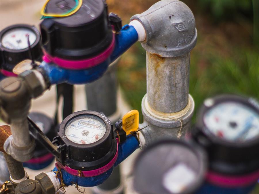 Water meters and supply pipework